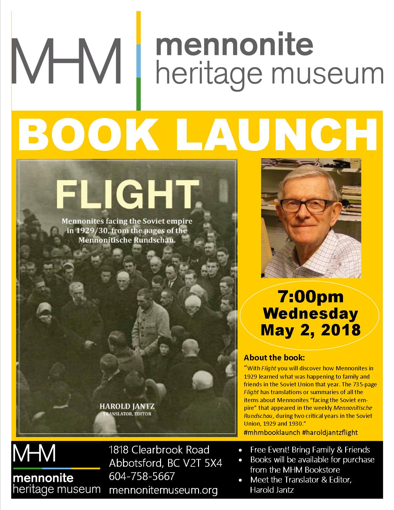 2018 05 02 MHM Harold Jantz Book Launch FLIGHT